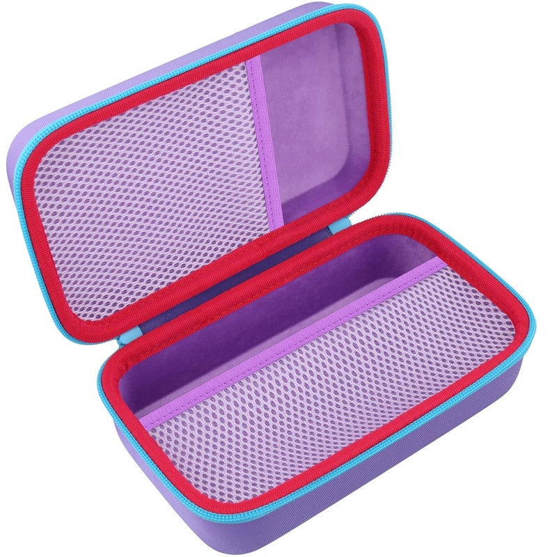 Baval Case Compatible with 3Doodler Start+ Essentials/3Doodler Flow 3D Printing Pen,Storage Holder for 3D Pen PLA Filament and Charger (Purple Case,Blue Zipper) - Image 2